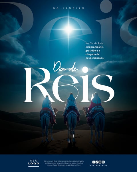 DIA DE REIS 06 DE JANEIRO SOCIAL MEDIA PSD EDITÁVEL 4