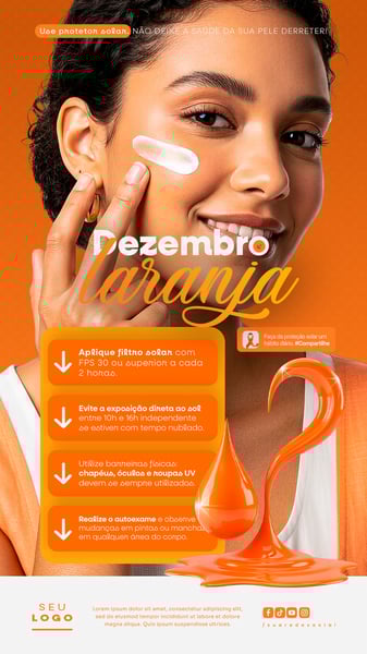 DEZEMBRO LARANJA MÊS DE CONSCIENTIZAÇÃO SOBRE O CÂNCER DE PELE STORY SOCIAL MEDIA PSD EDITÁVEL (11)