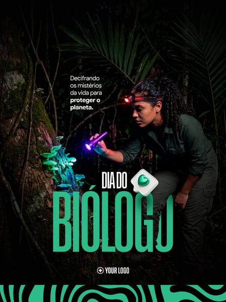 BIOMÉDICA FLORESTA NOITE SOCIAL MEDIA FLYER PSD EDITÁVEL