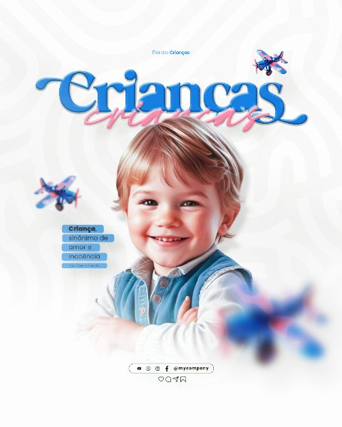 DIA DAS CRIANÇAS 12 DE OUTUBRO SOCIAL MEDIA PSD EDITÁVEL