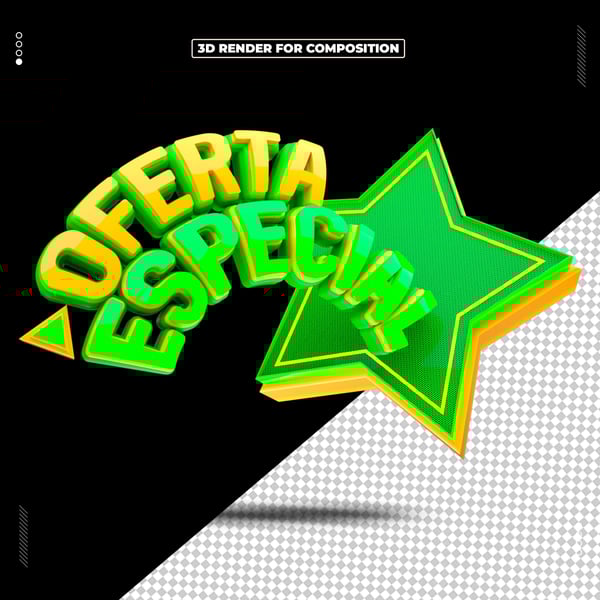 SELO 3D OFERTA ESPECIAL PARA COMPOSIÇÃO