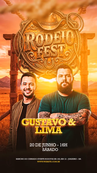 FLYER DE SHOWS RODEIO FEST STORY 218