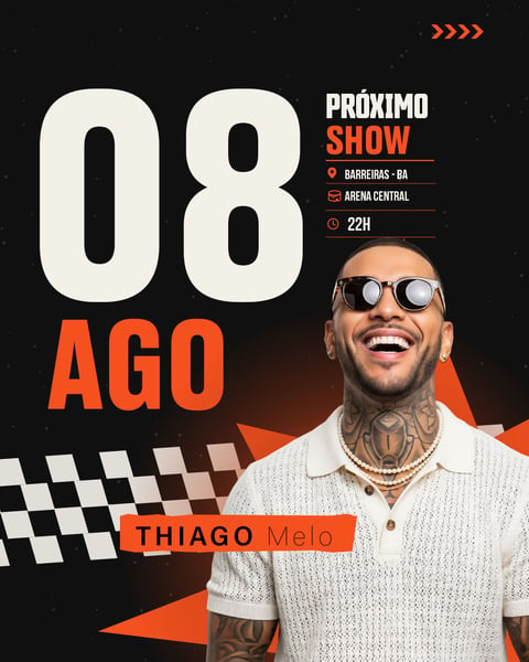 FLYER AGENDA PRÓXIMOS SHOWS PSD EDITÁVEL 2