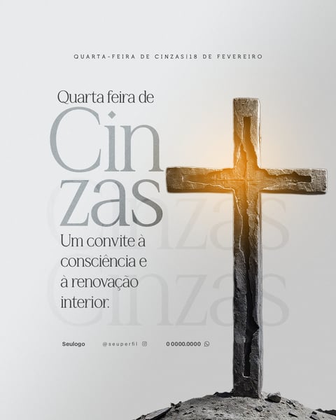 QUARTA FEIRA CINZAS FLYER PSD 4