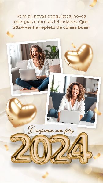 SOCIAL MEDIA - ANO NOVO FELIZ 2024 - NEW YEAR HAPPY 2024 - 38 STORY