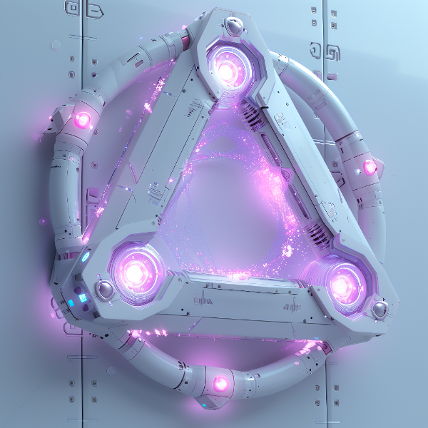 ELEMENTO 3D FUTURISTA | COM LUZES NEON | IMAGEM