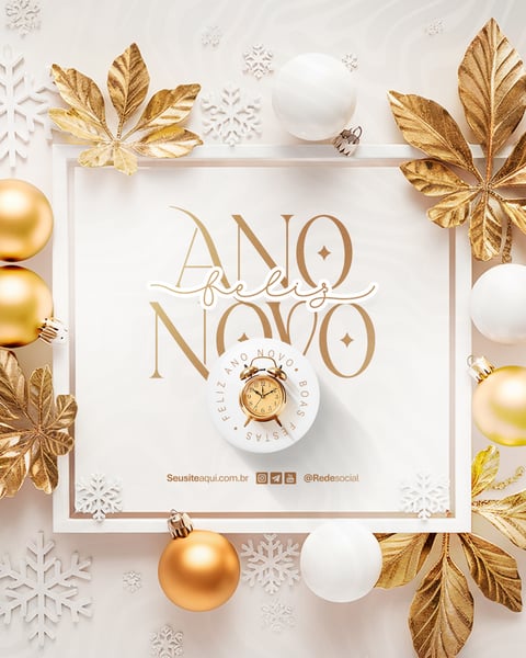 FELIZ ANO NOVO REVEILLON BOAS FESTAS SOCIAL MEDIA PSD EDITÁVEL