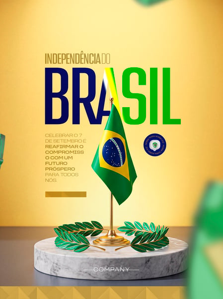 INDEPENDÊNCIA DO BRASIL 7 DE SETEMBRO SOCIAL MEDIA FLYER PSD EDITÁVEL