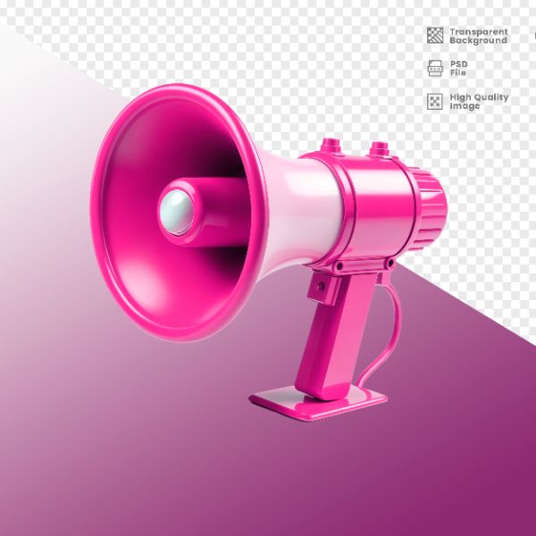 ELEMENTO PARA COMPOSIÇÃO MEGAFONE ROSA