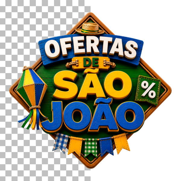 SELO 3D SÃO JOÃO PSD EDITÁVEL