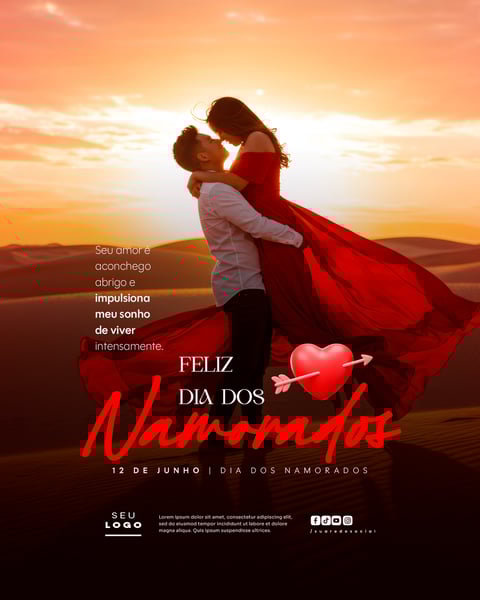 DIA DOS NAMORADOS 12 DE JUNHO SOCIAL MEDIA FEED EDITÁVEL