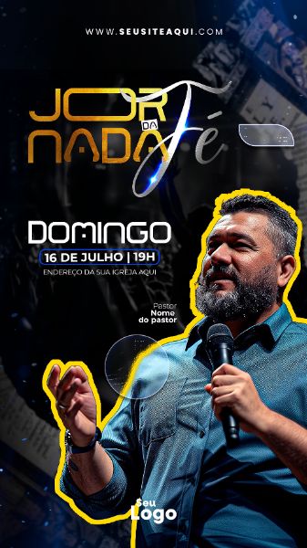STORY - FLYER JORNADA DA FÉ - IGREJA, CHURCH, GOSPEL | PSD EDITÁVEL