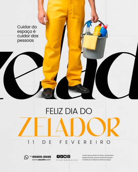 DIA DO ZELADOR 11 DE FEVEREIRO SOCIAL MEDIA PSD EDITÁVEL 7