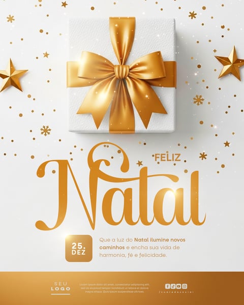 FELIZ NATAL 25 DE DEZEMBRO SOCIAL MEDIA PSD EDITÁVEL 2