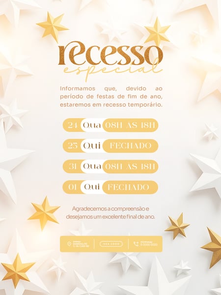 FLYER AVISO IMPORTANTE RECESSO NATAL PSD EDITÁVEL 1