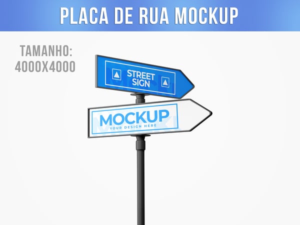PLACA DE RUA MOCKUP ENDEREÇO DIREÇÃO GPS LOCALIZAÇÃO PERDIDO RUA AVENIDA PSD