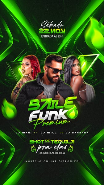 FLYER SHOW BAILE FUNK PREMIUM STORY