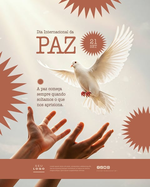 DIA INTERNACIONAL DA PAZ 21 DE SETEMBRO SOCIAL MEDIA PSD EDITÁVEL 5