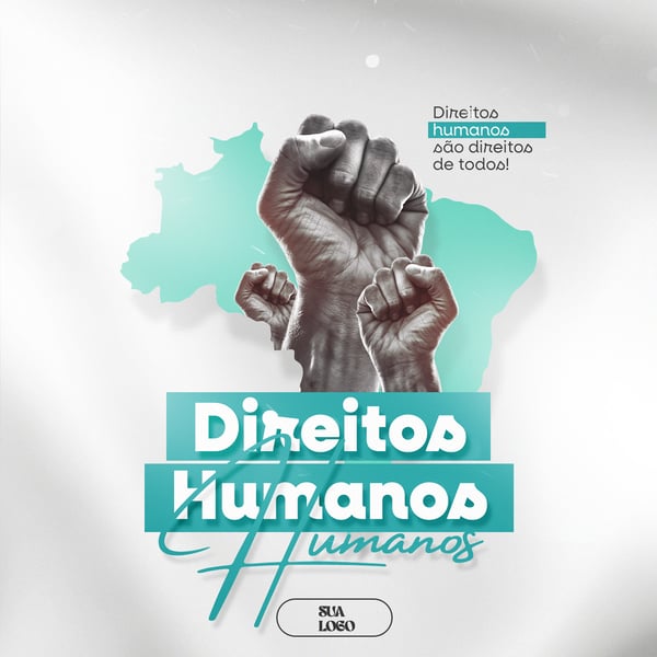 DIA INTERNACIONAL DOS DIREITOS HUMANOS 10 DE DEZEMBRO SOCIAL MEDIA PSD EDITÁVEL