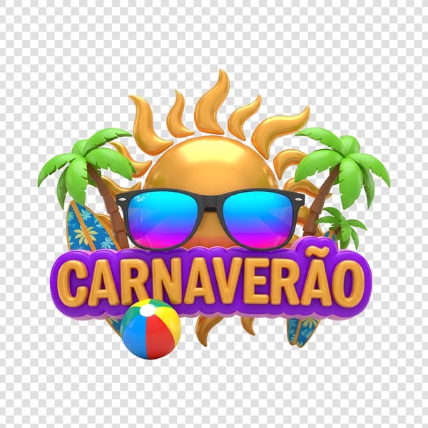 SELO 3D CARNAVAL COM SOL 3D E RAYBAN CARNAVERÃO 09