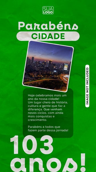 POST REDE SOCIAL STORIE ANIVERSARIO DA CIDADE