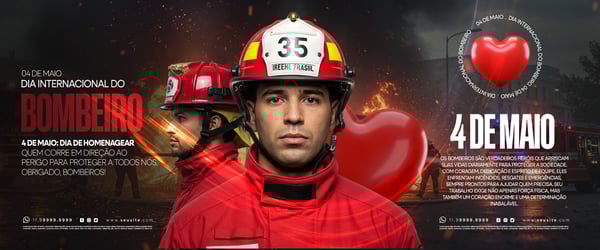 SOCIAL MEDIA 4 DE MAIO DIA INTERNACIONAL DO BOMBEIRO