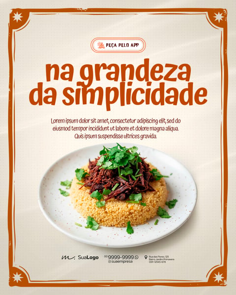 Cuscuzeria Café da Manhã Cardápio Social Media PSD Editável 5