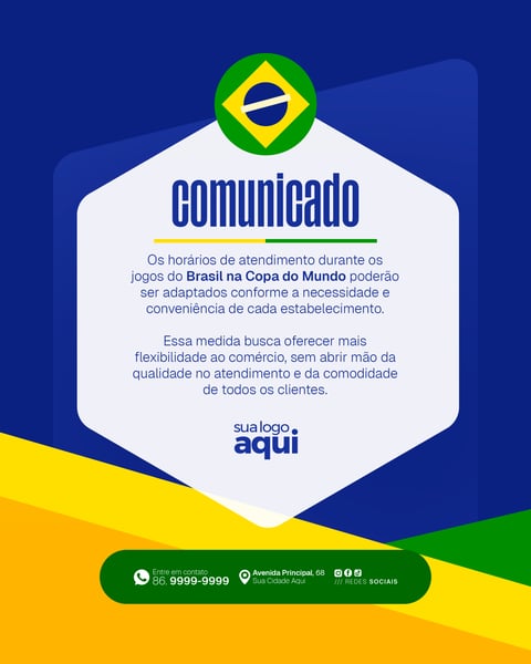 Comunicado Copa do Mundo | Brasil