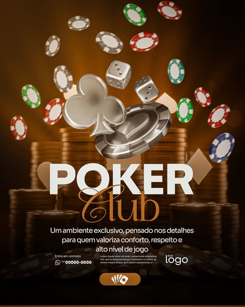 Poker Club Social Media PSD Editável