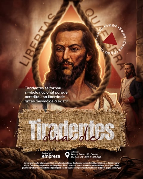 Dia de Tiradentes 21 de Abril Social Media PSD Editável