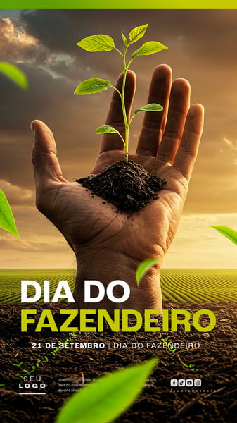 DIA DO FAZENDEIRO 21 DE SETEMBRO SOCIAL MEDIA PSD EDITÁVEL STORY 8