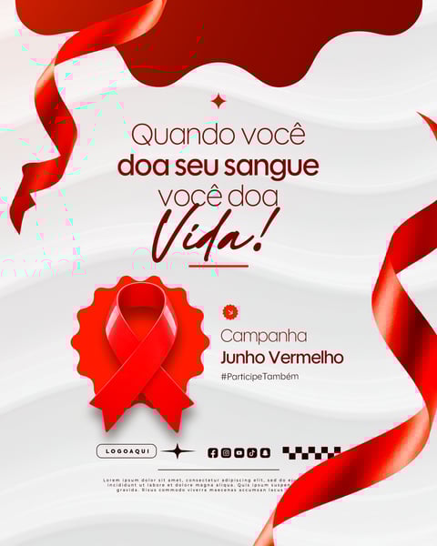 JUNHO VERMELHO CAMPANHA DE DOAÇÃO DE SANGUE CAMPANHA DE SAÚDE SOCIAL MEDIA FEED 11
