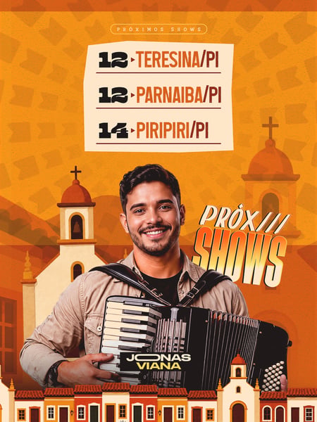 FLYER AGENDA SEMANAL SÃO JOÃO FEED PSD EDITÁVEL
