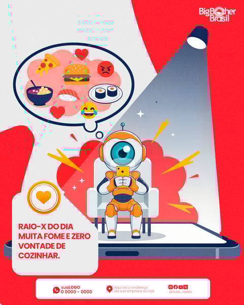 POST FEED BBB FAMA ELEGANTE VERMELHO BRANCO PSD EDITÁVEL