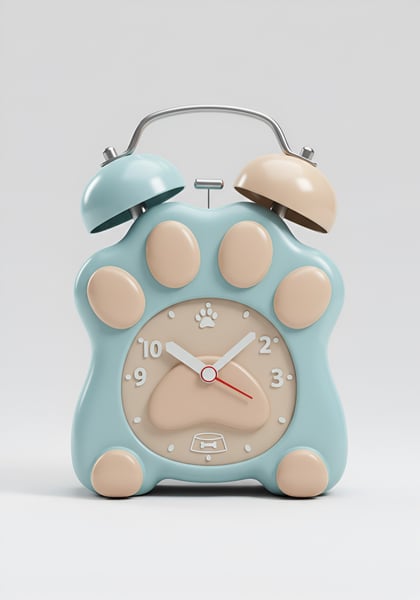 UM RELÓGIO DESPERTADOR PET 3