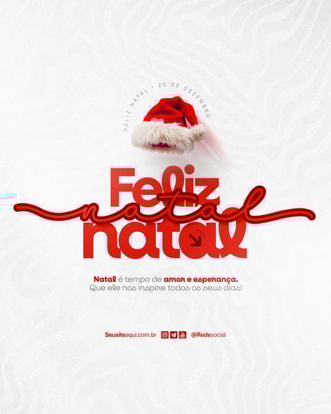 FELIZ NATAL 25 DE DEZEMBRO SOCIAL MEDIA PSD EDITÁVEL