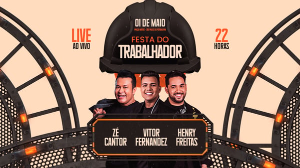 FLYER CAPA YOUTUBE LIVE FESTA DO TRABALHADOR 01 DE MAIO PSD EDITÁVEL