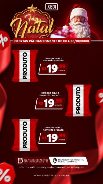 STORY | TABLÓIDE | FOLHETO | FELIZ NATAL | PSD EDITÁVEL