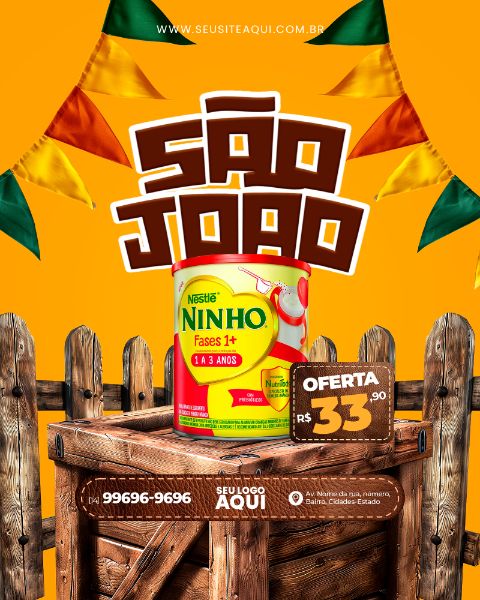 FEED - FESTA JUNINA, SÃO JOÃO - PSD EDITÁVEL