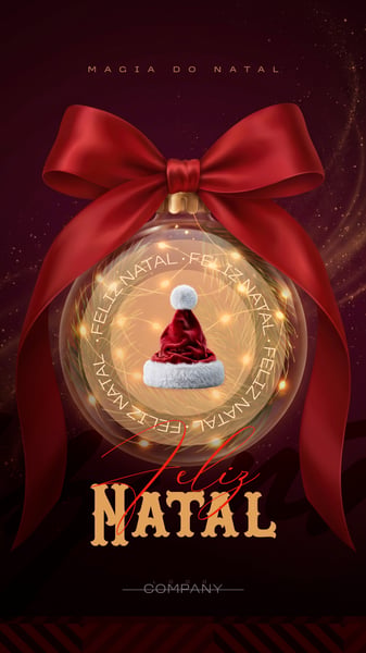 CARTAZ DE FELIZ NATAL MAGIA DO NATAL SOCIAL MEDIA FLYER PSD EDITÁVEL STORY