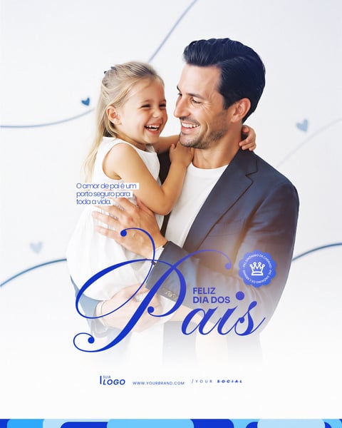 Feliz Dia dos Pais Agosto Social Media PSD Editável 17