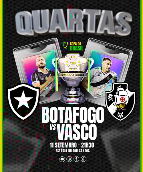 FLYER ESPORTIVO FUTEBOL COPA DO BRASIL BOTAFOGO vs VASCO