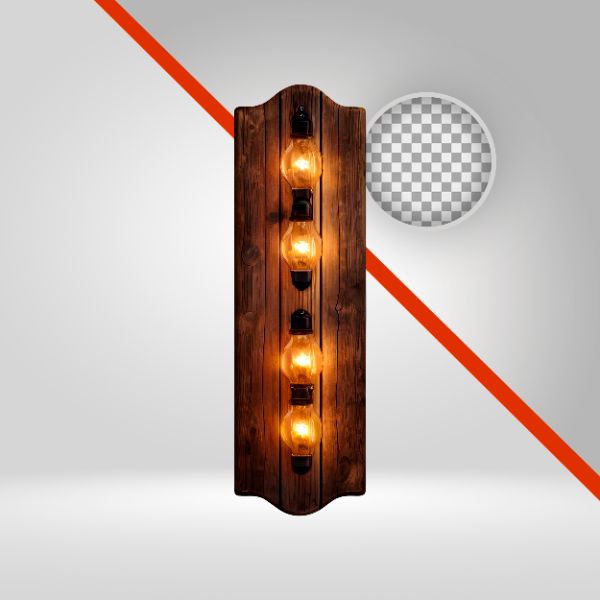 LUZ EM MADEIRA 3D , LUZES SPOT, FARÓIS, LANTERNA, LÂMPADA, ELEMENTO PNG, FUNDO TRANSPARENTE, ILUMINAÇÃO