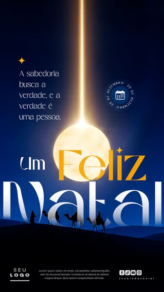FELIZ NATAL CRISTÃO RELIGIOSO 25 DE DEZEMBRO STORY SOCIAL MEDIA PSD EDITÁVEL 8