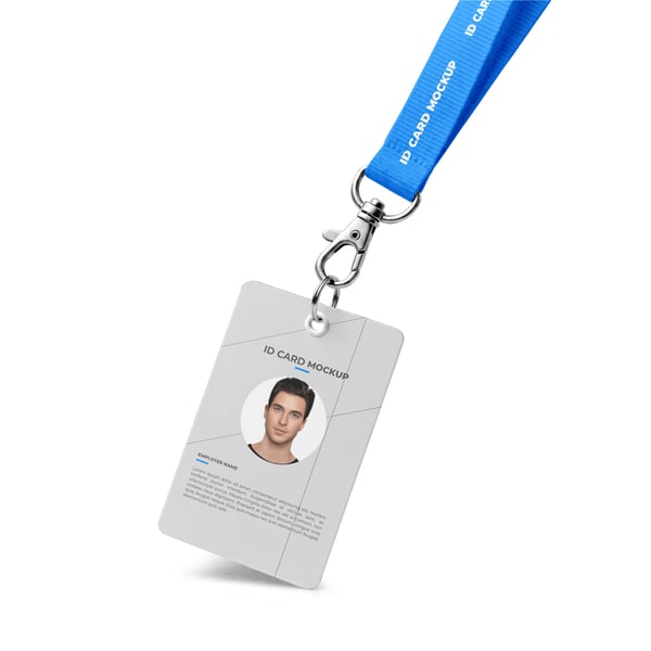 CRACHÁ DE IDENTIFICAÇÃO PSD EDITÁVEL MOCKUP
