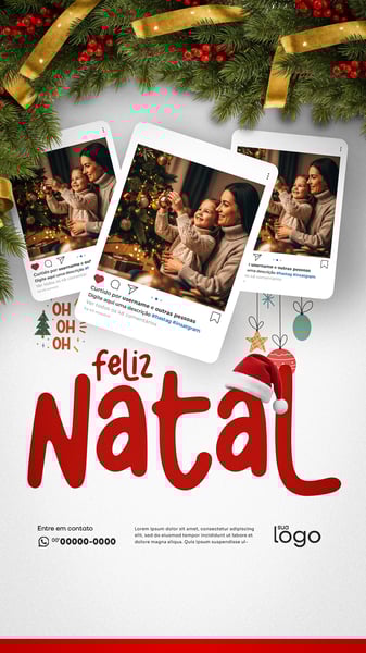 STORY FELIZ NATAL 25 DEZEMBRO SOCIAL MEDIA PSD EDITÁVEL