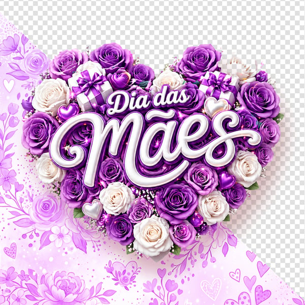ELEMENTOS 3D PARA O DIA DAS MÃES MODELO 04