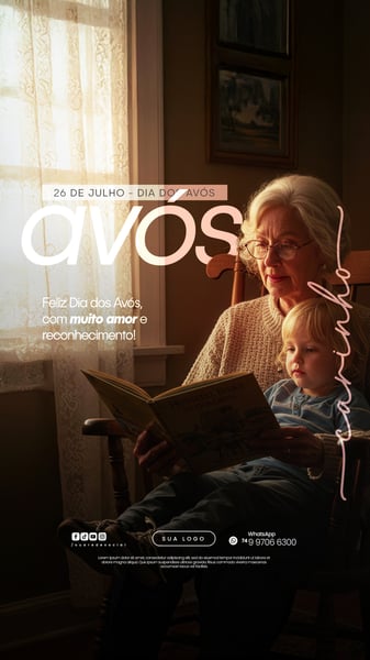 26 DE JULHO - DIA DOS AVÓS FLYER SOCIAL MEDIA PSD EDITÁVEL