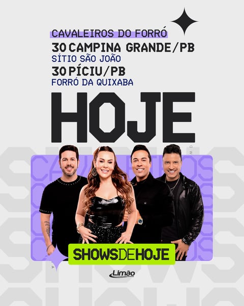HOJE 30MAI - CAVALEIROS DO FORRÓ