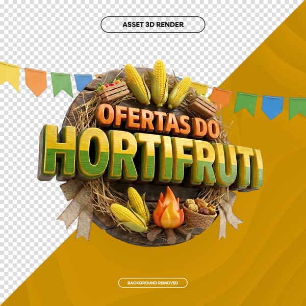 SELO 3D IA OFERTAS DO HORTIFRUTI SÃO JOÃO SOCIAL MEDIA PNG 9 editado